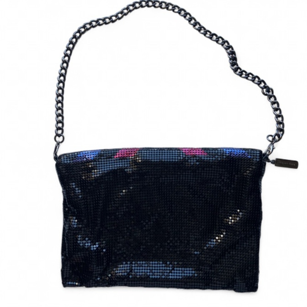 Whiting and Davis Chainmail Mesh Art Deco-inspired Chevron Metallic Evening Bag - Picture 3 of 13